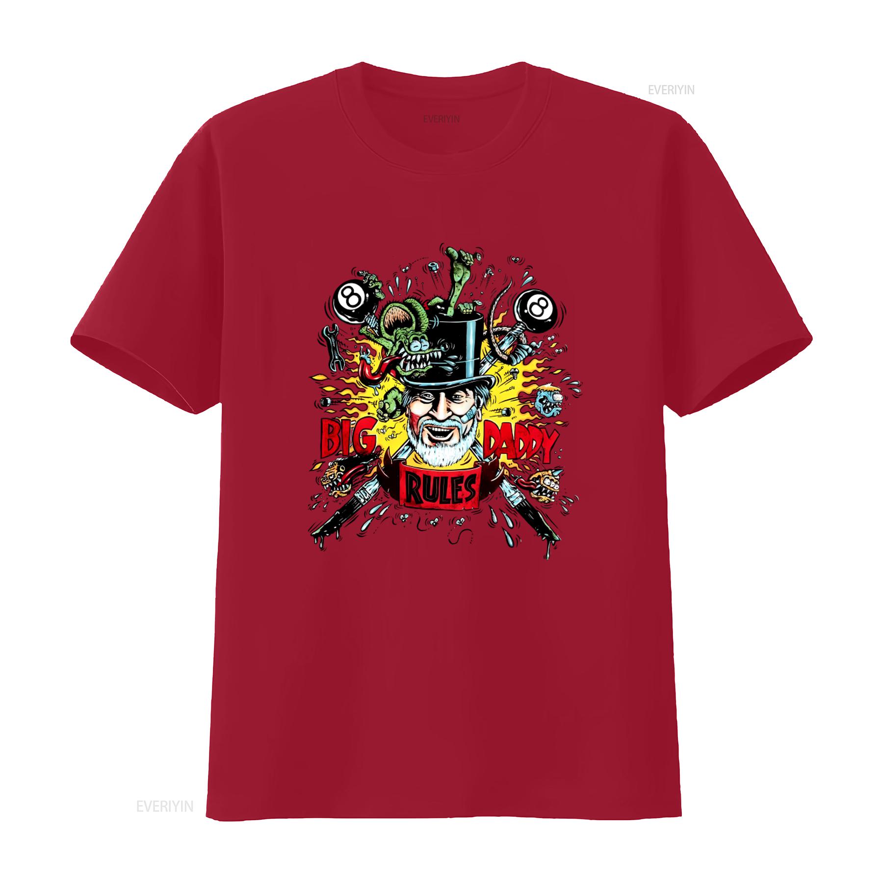 Mens Ed Roth Rat Fink Big Daddy Rules Print White Cotton T Shirt M 3XL Front Logo Design vintage Washed Comfortable Unisex S
Mens Ed Roth Rat Fink Big Daddy Rules Print White Cotton T Shirt M 3XL Front Logo Design vintage Washed Comfortable Unisex S