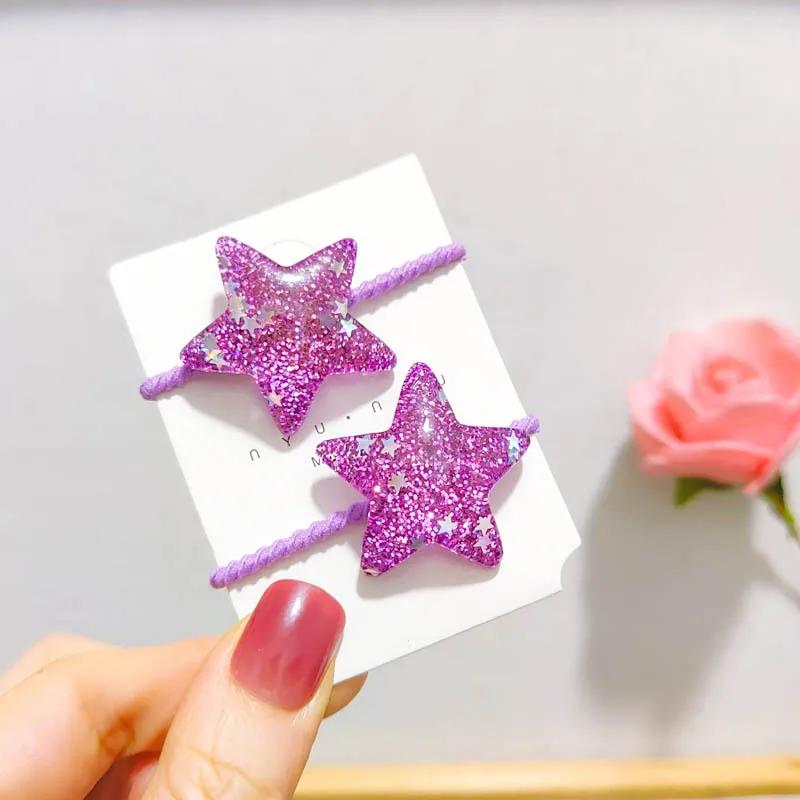 Children Kawaii Hair Ties Rope 2pcs Kids Glitter Pentagram Elastic Hair Bands Ring New Headwear Girls Hair Accessories фіолетовий
Children Kawaii Hair Ties Rope 2pcs Kids Glitter Pentagram Elastic Hair Bands Ring New Headwear Girls Hair Accessories фіолетовий