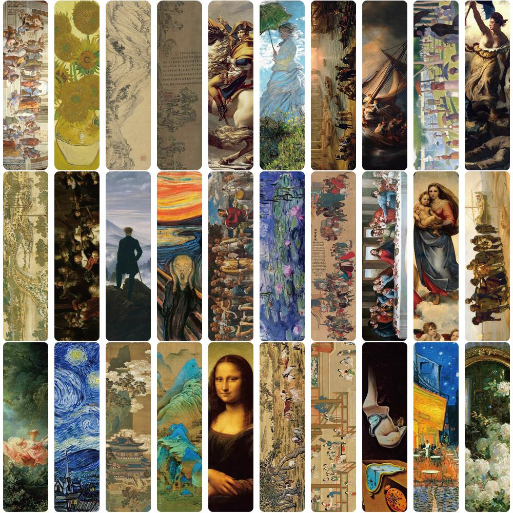 30PCS World Famous Paintings Bookmark Nostalgia Reading Book Art Picture Laptop Exquisite Coffee Bar Home Skateboard Bookmarks
30PCS World Famous Paintings Bookmark Nostalgia Reading Book Art Picture Laptop Exquisite Coffee Bar Home Skateboard Bookmarks