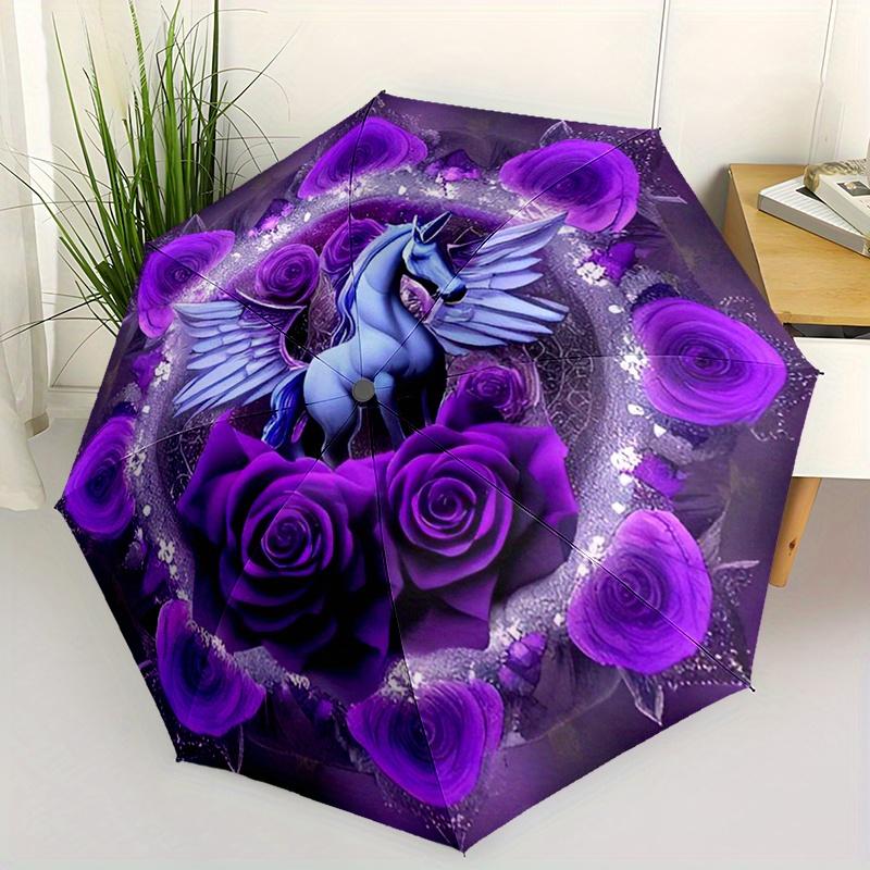 1pc Automatic Open/Close Umbrella with Elegant Purple Rose Floral design - Compact Folding Umbrella, Lightweight Travel Umbrel (as the picture,Iron&8K)
1pc Automatic Open/Close Umbrella with Elegant Purple Rose Floral design - Compact Folding Umbrella, Lightweight Travel Umbrel (as the picture,Iron&8K)