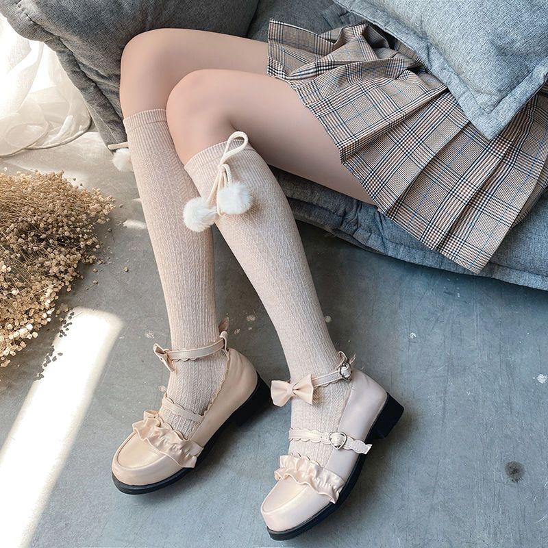 Japanese School Style JK Bowknot Pom-Pom Long Tube Slouch Socks | Lolita Cute Girl Student Knee High Socks One Size
Japanese School Style JK Bowknot Pom-Pom Long Tube Slouch Socks | Lolita Cute Girl Student Knee High Socks One Size