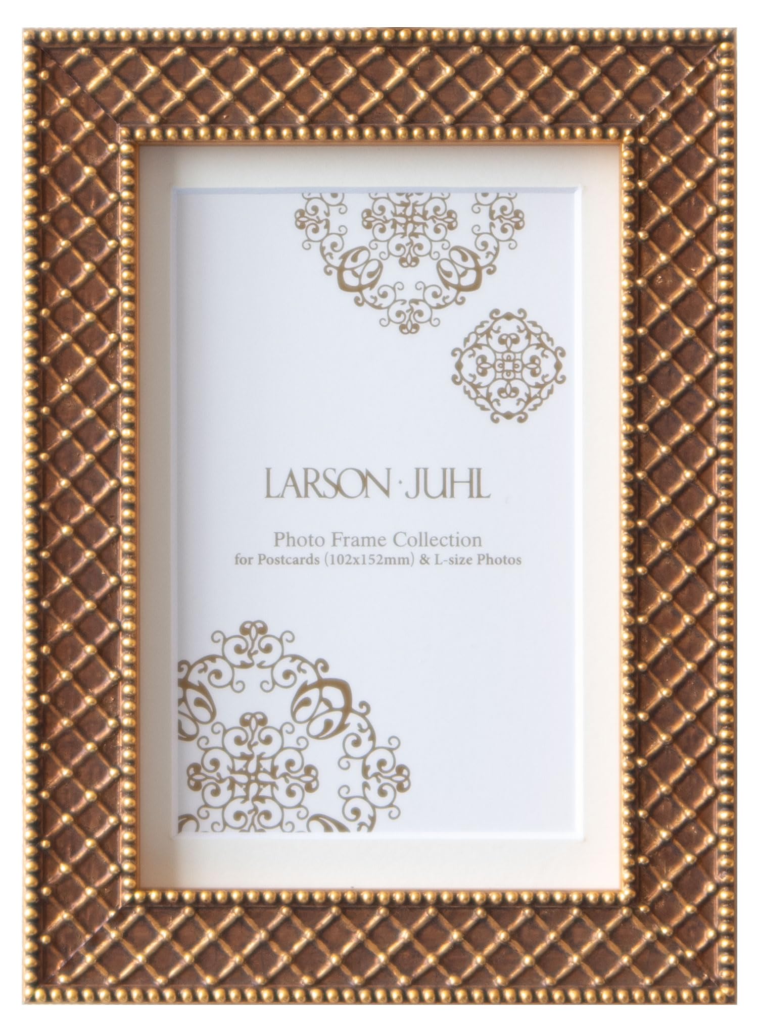Larson Jules Photo Frame Allegra II A5 format inner size with hollow mat for postcards size Gold (medium = 152x212mm) (window 94x142mm) золотий
Larson Jules Photo Frame Allegra II A5 format inner size with hollow mat for postcards size Gold (medium = 152x212mm) (window 94x142mm) золотий