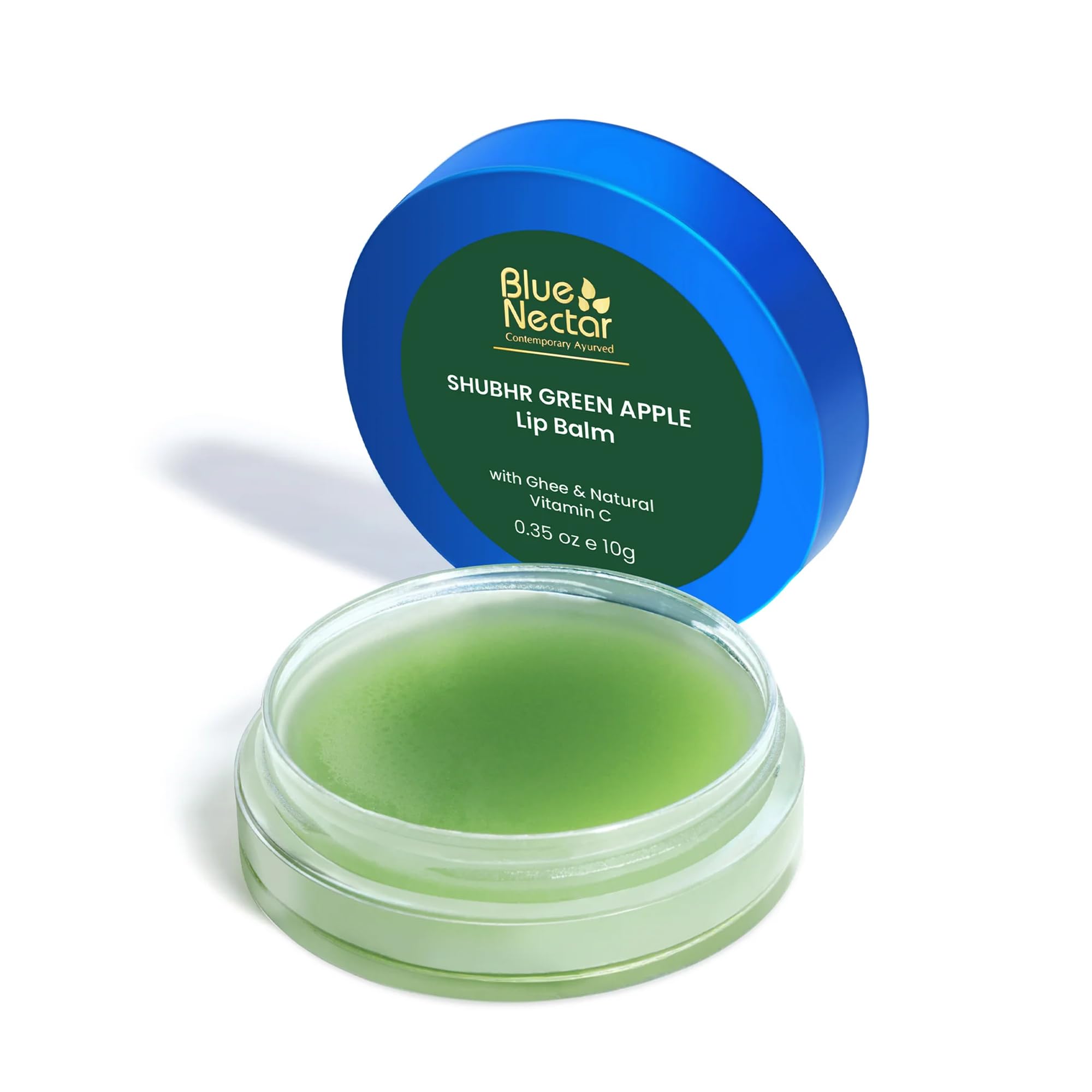 Blue Nectar Shubhr Green Apple Lip Balm & Gloss With Ghee & Natural Vitamin C for Dry Chapped Lips with intense moisturization |100% Ayurvedic|Pa
Blue Nectar Shubhr Green Apple Lip Balm & Gloss With Ghee & Natural Vitamin C for Dry Chapped Lips with intense moisturization |100% Ayurvedic|Pa
