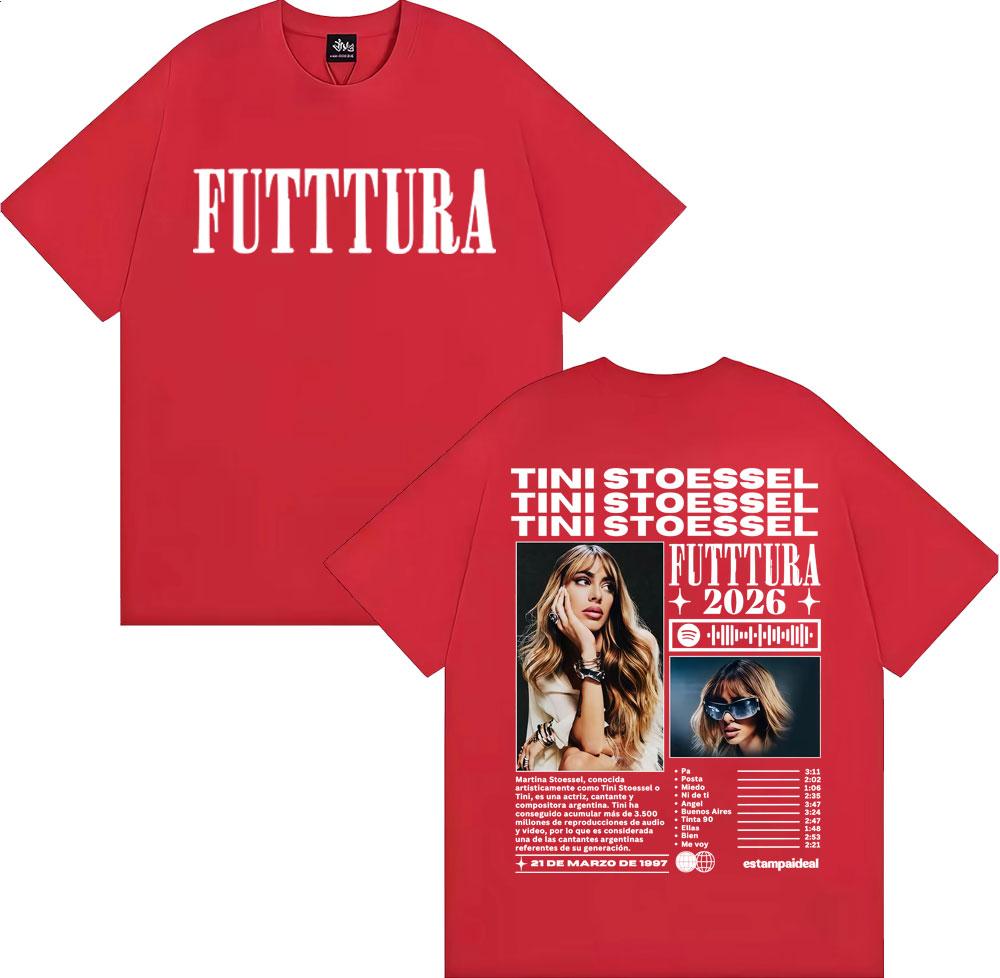 Singer Tini Stoessel Futtura 2026 Tour Merch Tshirts Unisex WOMEN Harajuku Hip Hop Vintage T Shirt Casual Cotton Oversized Tshirt S
Singer Tini Stoessel Futtura 2026 Tour Merch Tshirts Unisex WOMEN Harajuku Hip Hop Vintage T Shirt Casual Cotton Oversized Tshirt S