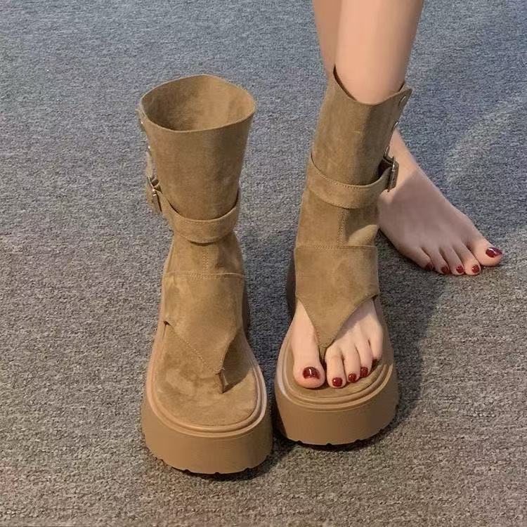 Niche fashion retro platform Roman cool boots women s spring and summer new fashion set toe high-top sandals increase height 40 хакі
Niche fashion retro platform Roman cool boots women s spring and summer new fashion set toe high-top sandals increase height 40 хакі