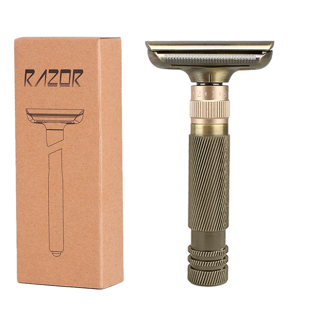 Classic Eight-Speed Double-Sided Manual Razor - Stainless Steel & Zinc Alloy Portable Beard Shaver
Classic Eight-Speed Double-Sided Manual Razor - Stainless Steel & Zinc Alloy Portable Beard Shaver
