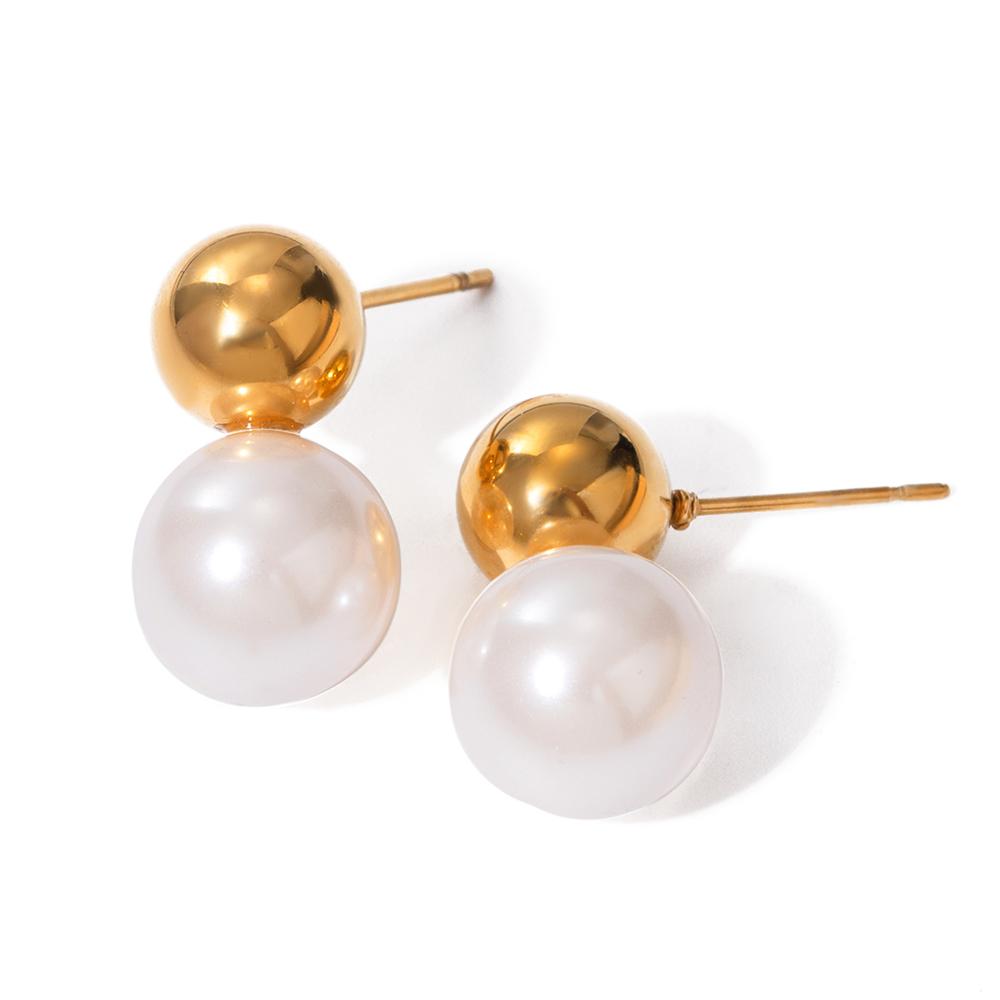 Yori Elegant Imitation Pearls Stainless Steel Round Ball Drop Earrings Temperament Metal Charm Stylish Jewelry Gift
Yori Elegant Imitation Pearls Stainless Steel Round Ball Drop Earrings Temperament Metal Charm Stylish Jewelry Gift