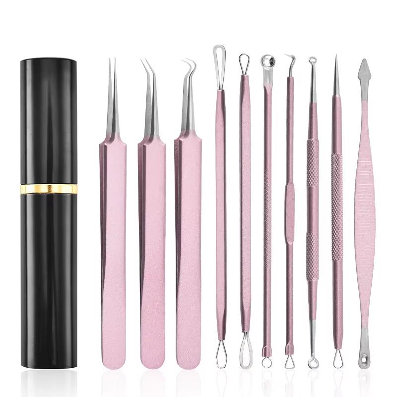 Pimple Popper Tool Kit 10 Pcs Blackhead Remover Comedone Extractor Kit Zit Removing for Forehead,Facial and Nose Skin Care Tool
Pimple Popper Tool Kit 10 Pcs Blackhead Remover Comedone Extractor Kit Zit Removing for Forehead,Facial and Nose Skin Care Tool
