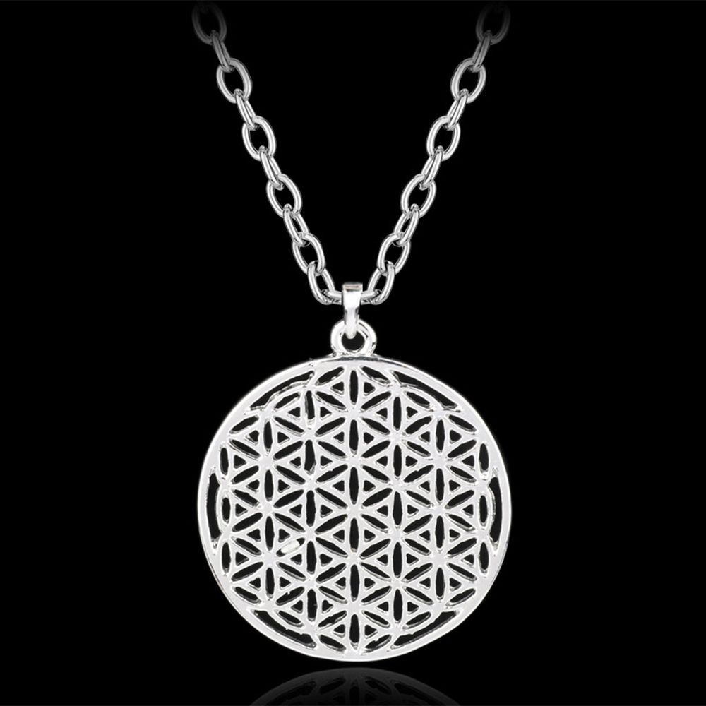Charm Fashion Jewelry Vintage Flower of Life Pendant Sacred Geometry Necklace Silver Chain
Charm Fashion Jewelry Vintage Flower of Life Pendant Sacred Geometry Necklace Silver Chain