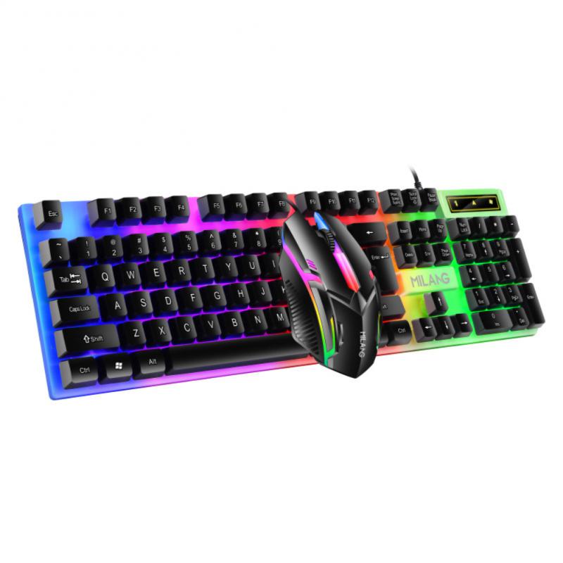 Комплект проводной клавиатуры и мыши с подсветкой RGB Rainbow — удобные плавающие клавиши, прочные для офисного бизнеса
Комплект проводной клавиатуры и мыши с подсветкой RGB Rainbow — удобные плавающие клавиши, прочные для офисного бизнеса