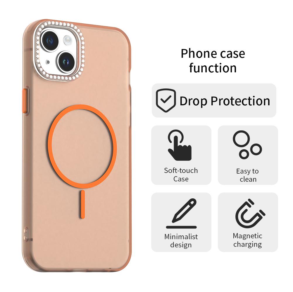 For iPhone 14/13 Case Compatible with MagSafe TPU+PC+PET Phone Cover Rhinestone Decor Lens Frame Purple
For iPhone 14/13 Case Compatible with MagSafe TPU+PC+PET Phone Cover Rhinestone Decor Lens Frame Purple