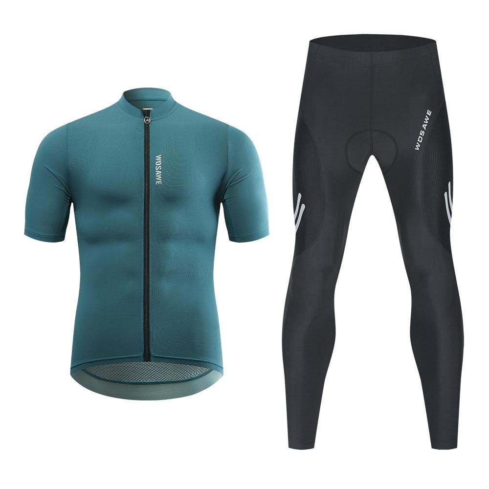 Комплекты для велоспорта WOSAWE Мужские велосипедные майки с длинными брюками с гелевой подкладкой и защитой от пота M