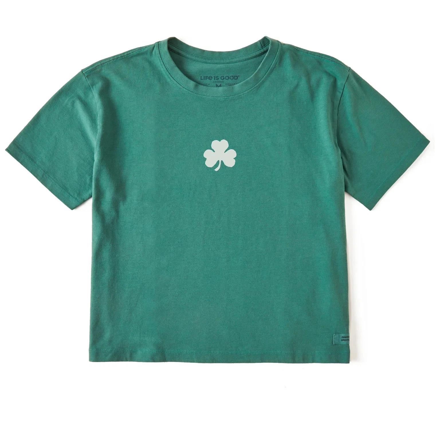 Life is Good Women s Bert s Shamrock Short Sleeve Crusher Boxy Tee, Spruce Green S
Life is Good Women s Bert s Shamrock Short Sleeve Crusher Boxy Tee, Spruce Green S
