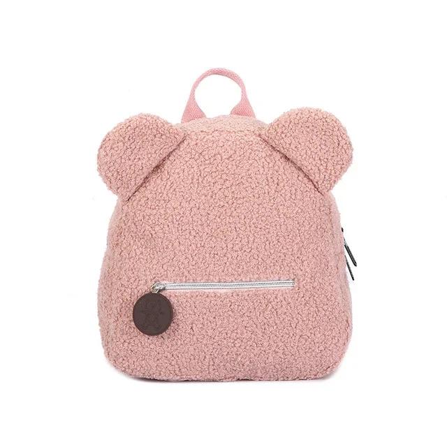 Cute Bear Ear Fleece Small Backpack Kids Girls Casual Warm Lambswool Daypack Bag Schoolbag Rucksack for Travel Shopping рожевий
Cute Bear Ear Fleece Small Backpack Kids Girls Casual Warm Lambswool Daypack Bag Schoolbag Rucksack for Travel Shopping рожевий