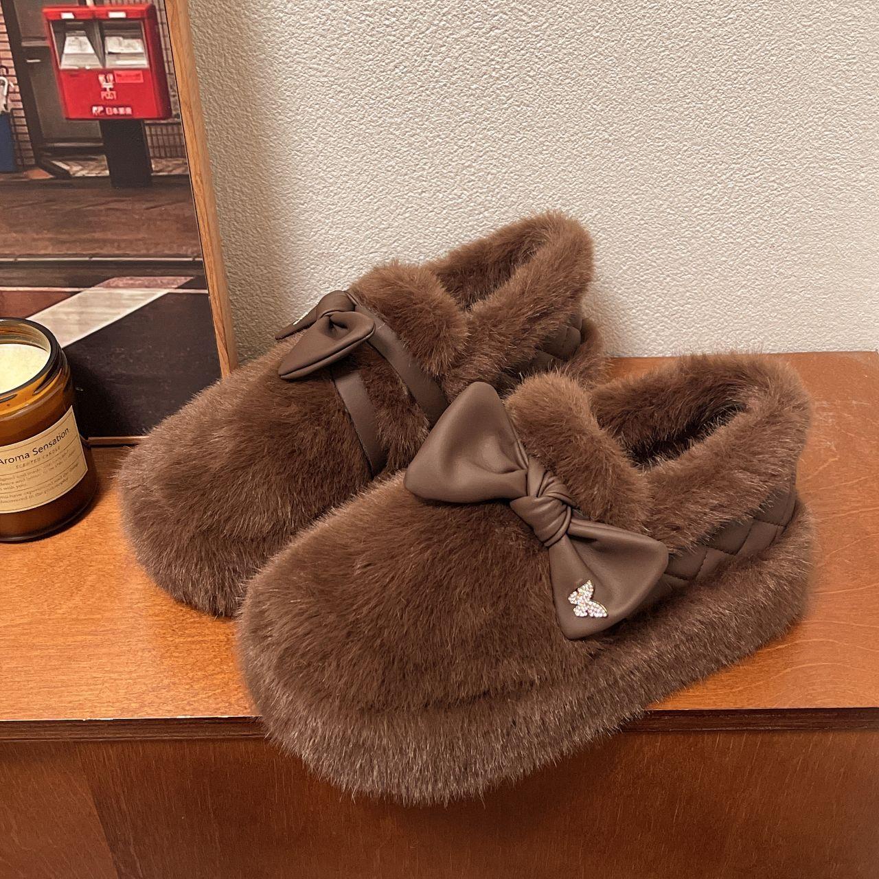 Ретро толстоподошвенные женские пушистые туфли на скрытой платформе, осенне-зимняя верхняя одежда, бархатные одинарные туфли, теплые хлопковые сапоги для снега, туфли Doudou 40 коричневый
Ретро толстоподошвенные женские пушистые туфли на скрытой платформе, осенне-зимняя верхняя одежда, бархатные одинарные туфли, теплые хлопковые сапоги для снега, туфли Doudou 40 коричневый