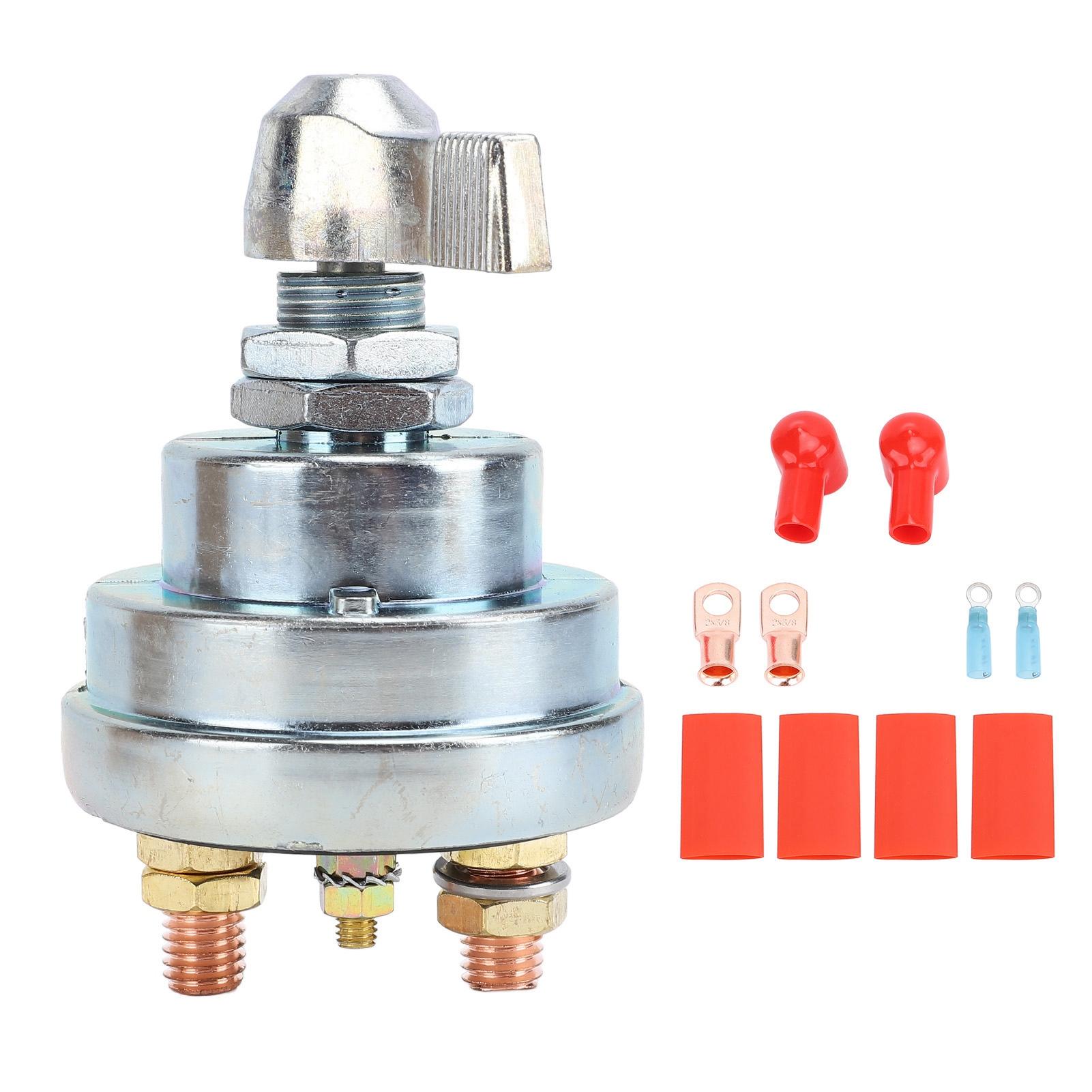 DC12V to 24V 4 Post Master Battery Disconnect Switch Kit 51904 200A Metal Efficient Replacement
DC12V to 24V 4 Post Master Battery Disconnect Switch Kit 51904 200A Metal Efficient Replacement