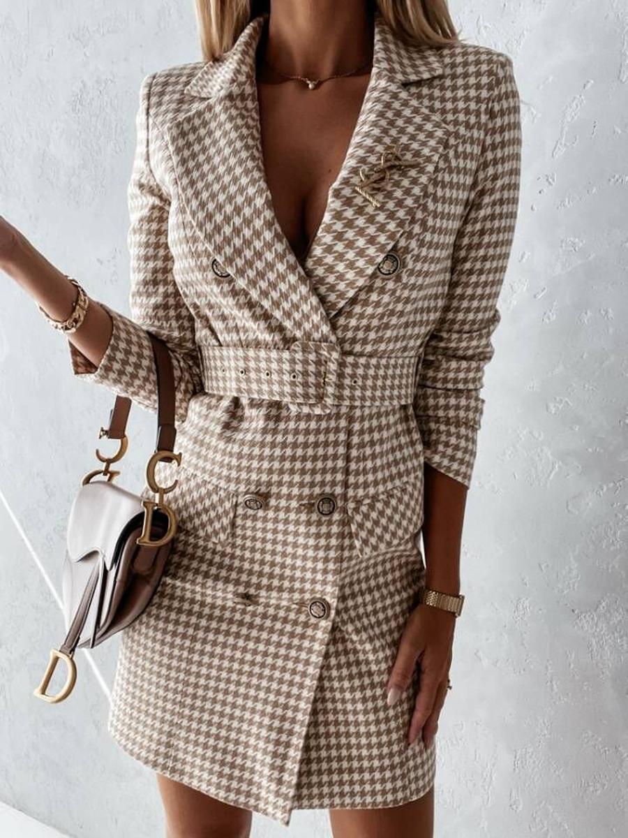 Autumn Winter New Women s Plaid Waist Belt Double Buckle Suit Dress XXL темного кольору хакі
Autumn Winter New Women s Plaid Waist Belt Double Buckle Suit Dress XXL темного кольору хакі