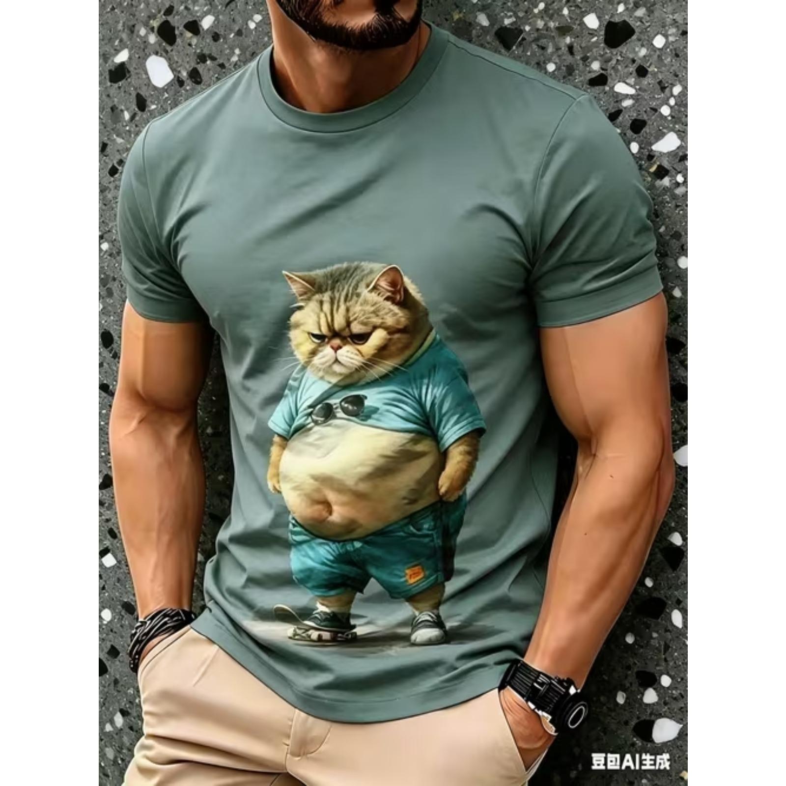 New Summer Men s Fashion T-shirt Personality Animal Pattern Printed Men s T-shirt Top 8XL viridian кольору
New Summer Men s Fashion T-shirt Personality Animal Pattern Printed Men s T-shirt Top 8XL viridian кольору
