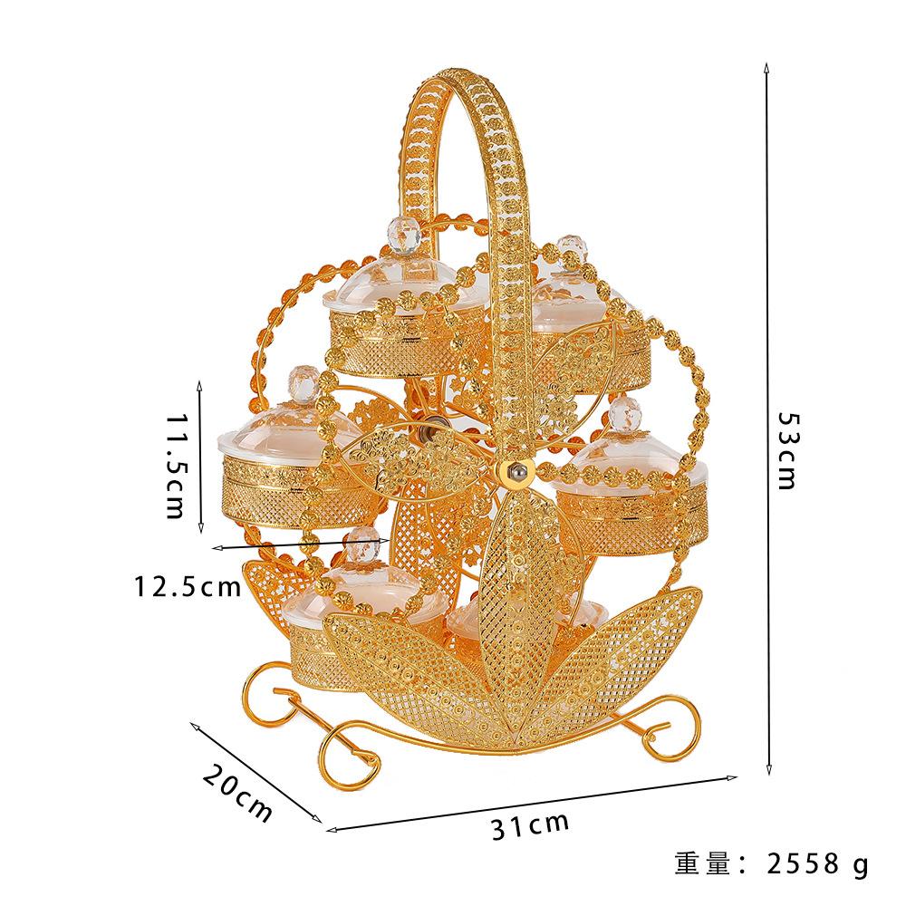 New wrought iron acrylic dried fruit box, exquisite high-end windmill rotating snack plate, creative living room fruit plate 31X20X53cm золотой
New wrought iron acrylic dried fruit box, exquisite high-end windmill rotating snack plate, creative living room fruit plate 31X20X53cm золотой