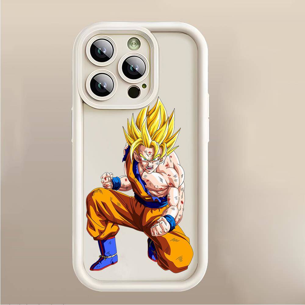 Чехол D-49 Dragon Ball Z для iPhone 15 14 13 12 8 Plus Samsung S24 S23 Ultra A04S A05S Huawei P40 P50 P60 Nova 11 Pro Max OPPO A17K Reno 10 Samsung A14 5G серый