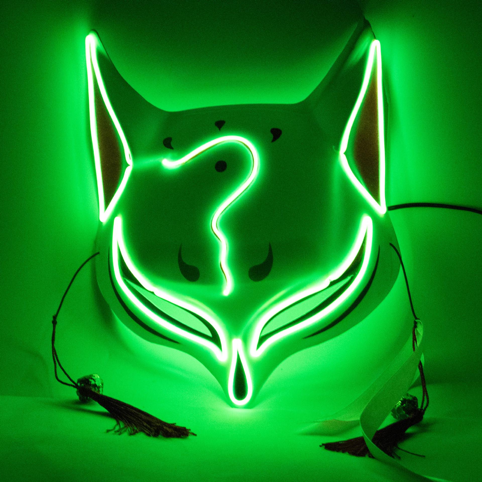Фестивальна маска зі світлодіодним освітленням Kitsune Fox Mask Косплей Хеллоуїн Маскарадна маска Тварина DJ Dance Glow Party Props зелений
Фестивальна маска зі світлодіодним освітленням Kitsune Fox Mask Косплей Хеллоуїн Маскарадна маска Тварина DJ Dance Glow Party Props зелений