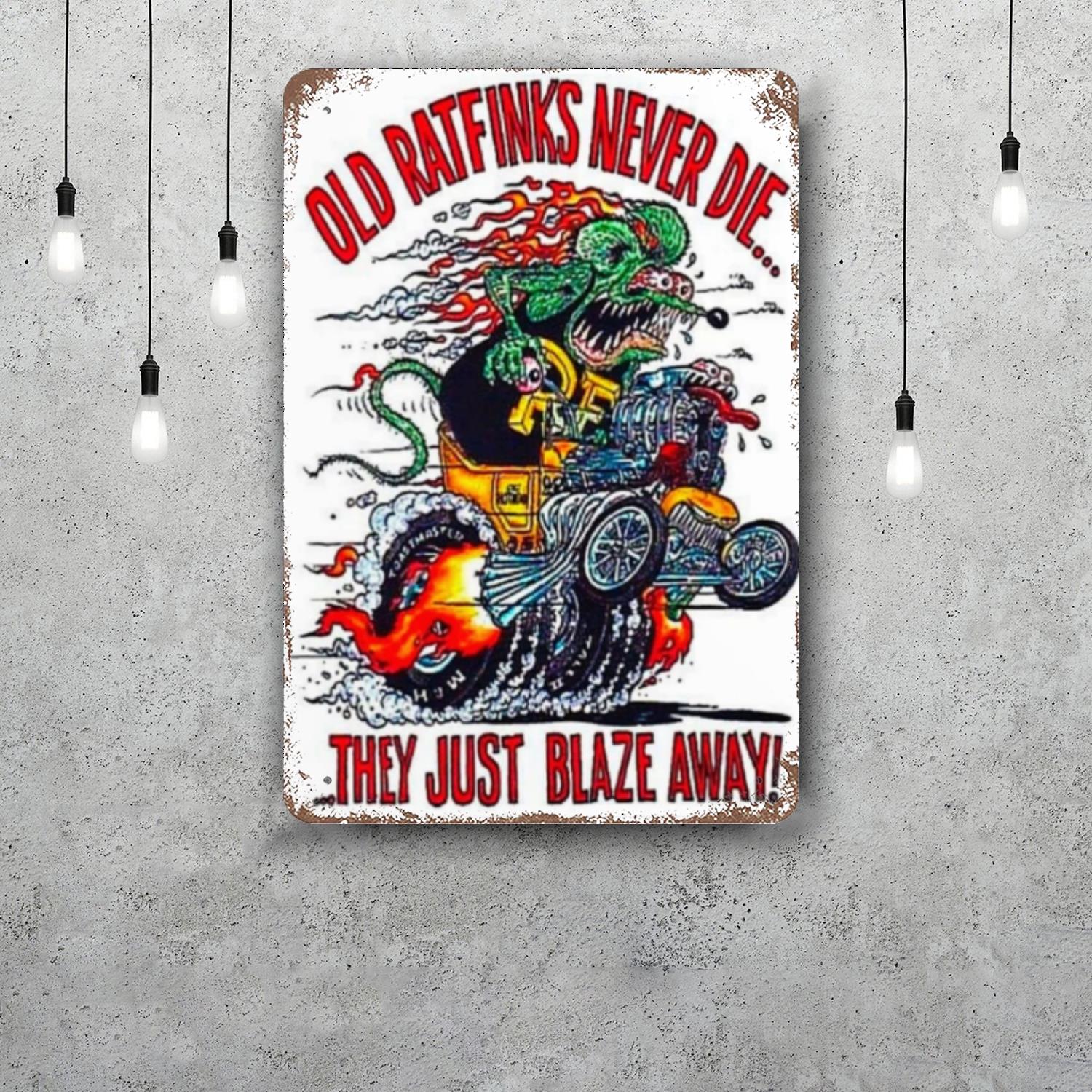 rat fink Vintage Metal Tin Signs Posters Decor Retro Metal Plaque Wall Art Decor for Garage Bar 20x30cm(7.8x11.8inch)
rat fink Vintage Metal Tin Signs Posters Decor Retro Metal Plaque Wall Art Decor for Garage Bar 20x30cm(7.8x11.8inch)