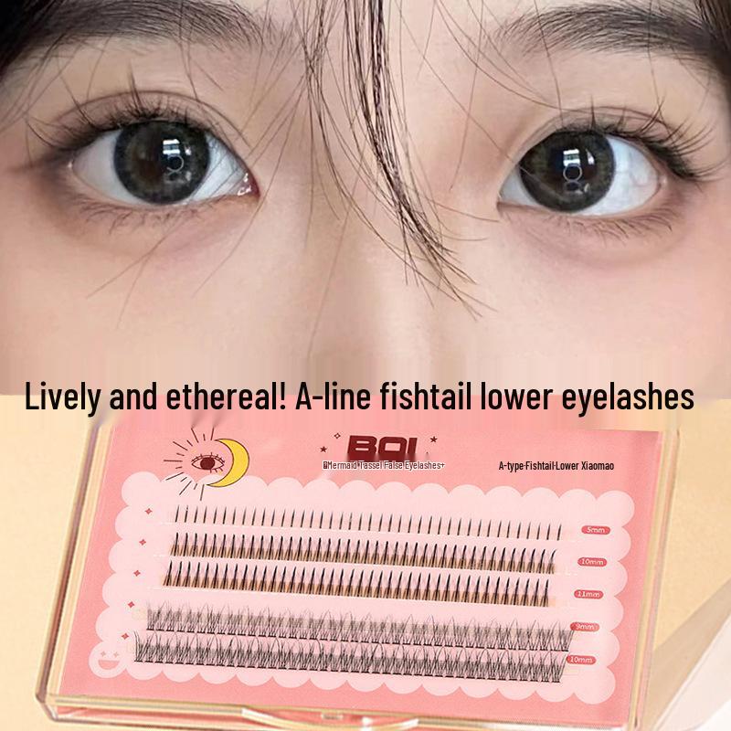 BQI Mermaid Tassel False Eyelashes - Natural Curled Cluster Extensions, Fishtail A-Type Mix
BQI Mermaid Tassel False Eyelashes - Natural Curled Cluster Extensions, Fishtail A-Type Mix