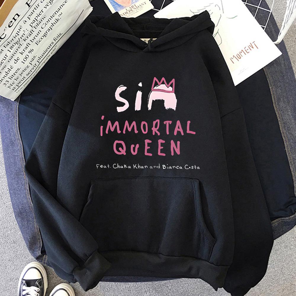 Толстовки Sia Immortal Queen для осени/зимы, удобные толстовки в стиле хип-хоп с длинным рукавом, готическая флисовая одежда, женская толстовка в стиле панк
Толстовки Sia Immortal Queen для осени/зимы, удобные толстовки в стиле хип-хоп с длинным рукавом, готическая флисовая одежда, женская толстовка в стиле панк