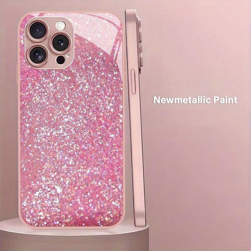 Glitter Bling Sequins Pattern Metallic Paint Glass Hard Phone Case For iPhone 16 17 Pro Max 11 12 13 14 15 Plus 16E 17Air Cover iPhone 16 Pro
Glitter Bling Sequins Pattern Metallic Paint Glass Hard Phone Case For iPhone 16 17 Pro Max 11 12 13 14 15 Plus 16E 17Air Cover iPhone 16 Pro