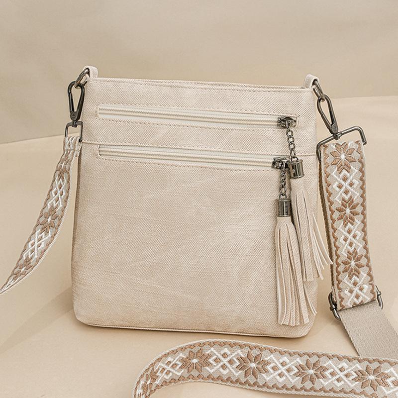 Повседневная ретро маленькая квадратная сумка с широким плечевым ремнем и бахромой, женская новая высококлассная сумка через плечо, сумка-мессенджер, сумка для мобильного телефона