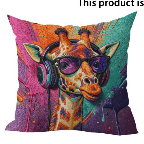 1/4pcs Colorful Animal Head Pillows with Sunglasses and Headphones Sofa cushion cover home bedroom decoration,2D flat printing 45x45cm-1pcs
1/4pcs Colorful Animal Head Pillows with Sunglasses and Headphones Sofa cushion cover home bedroom decoration,2D flat printing 45x45cm-1pcs