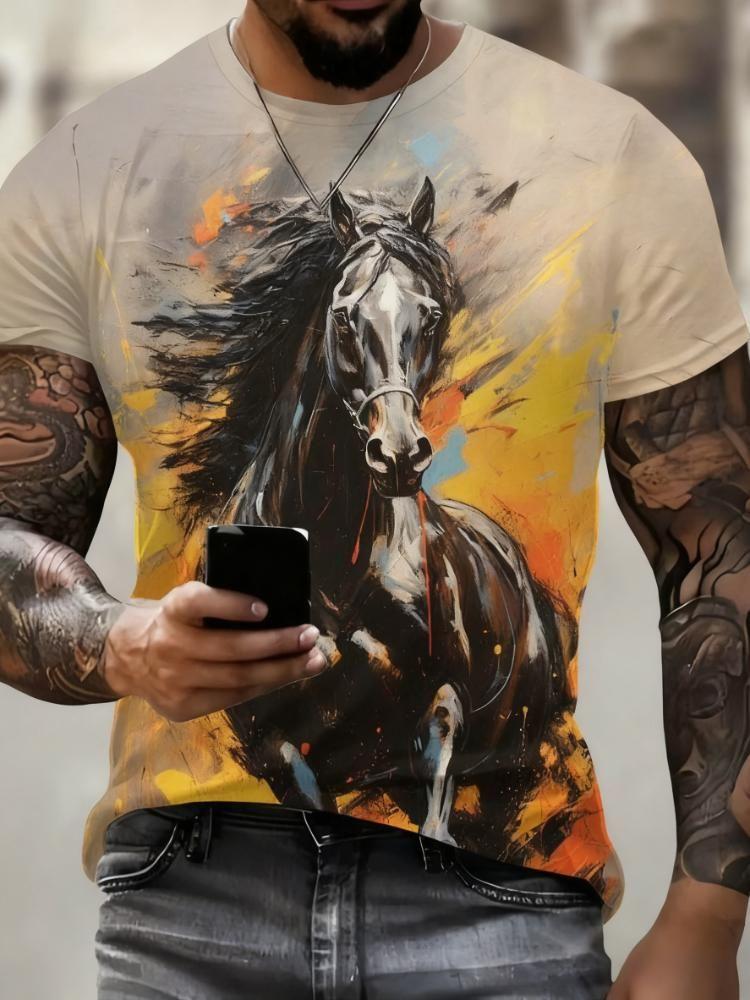 Summer Horse Animal 3D Printed T-shirt Men s Fashion Casual Short Sleeve Top Street Harajuku Casual Comfortable O-neck Clothing XXXL
Summer Horse Animal 3D Printed T-shirt Men s Fashion Casual Short Sleeve Top Street Harajuku Casual Comfortable O-neck Clothing XXXL