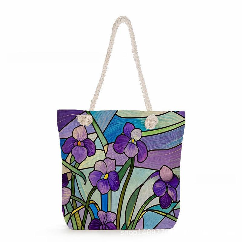 Multifunctional painting Printed Thick Rope Shoulder Beach Bag 7576
Multifunctional painting Printed Thick Rope Shoulder Beach Bag 7576