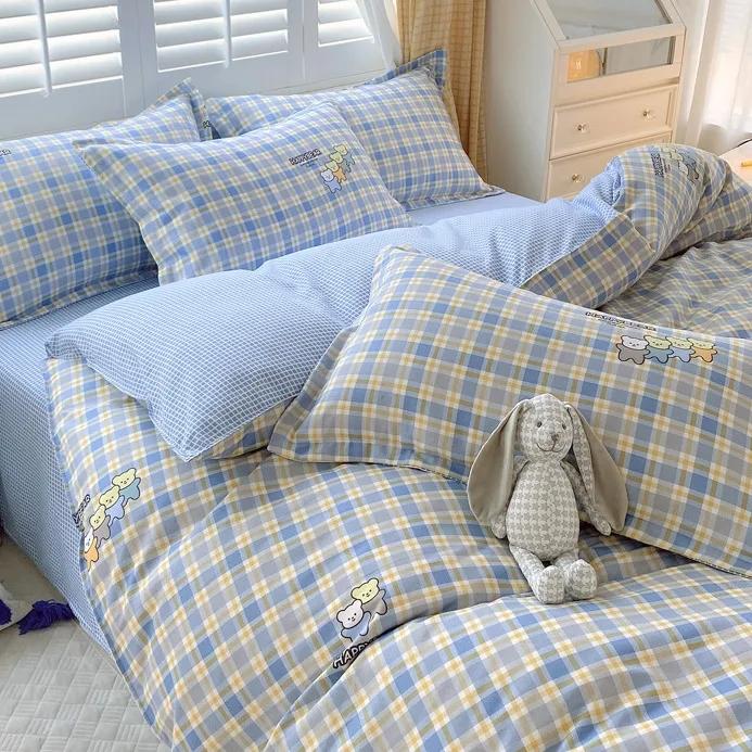 Комплект постельного белья WTEMPO Four Seasons из смеси хлопка и хлопка, приятный для кожи, комплект простыней и одеял с принтом, двуспальный комплект постельного белья для дома 200*230cm*4pcs синий
Комплект постельного белья WTEMPO Four Seasons из смеси хлопка и хлопка, приятный для кожи, комплект простыней и одеял с принтом, двуспальный комплект постельного белья для дома 200*230cm*4pcs синий