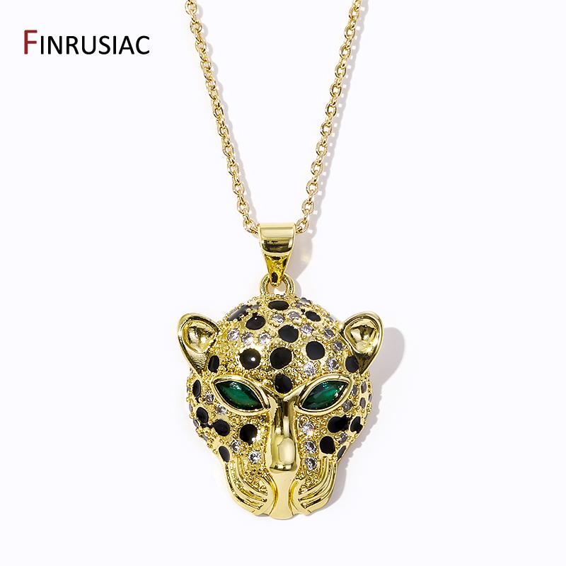 Fashion Leopard Head Pendant Necklace 18K Gold Color Brass Zircon Chain Charm Necklace For Women Party Gift
Fashion Leopard Head Pendant Necklace 18K Gold Color Brass Zircon Chain Charm Necklace For Women Party Gift