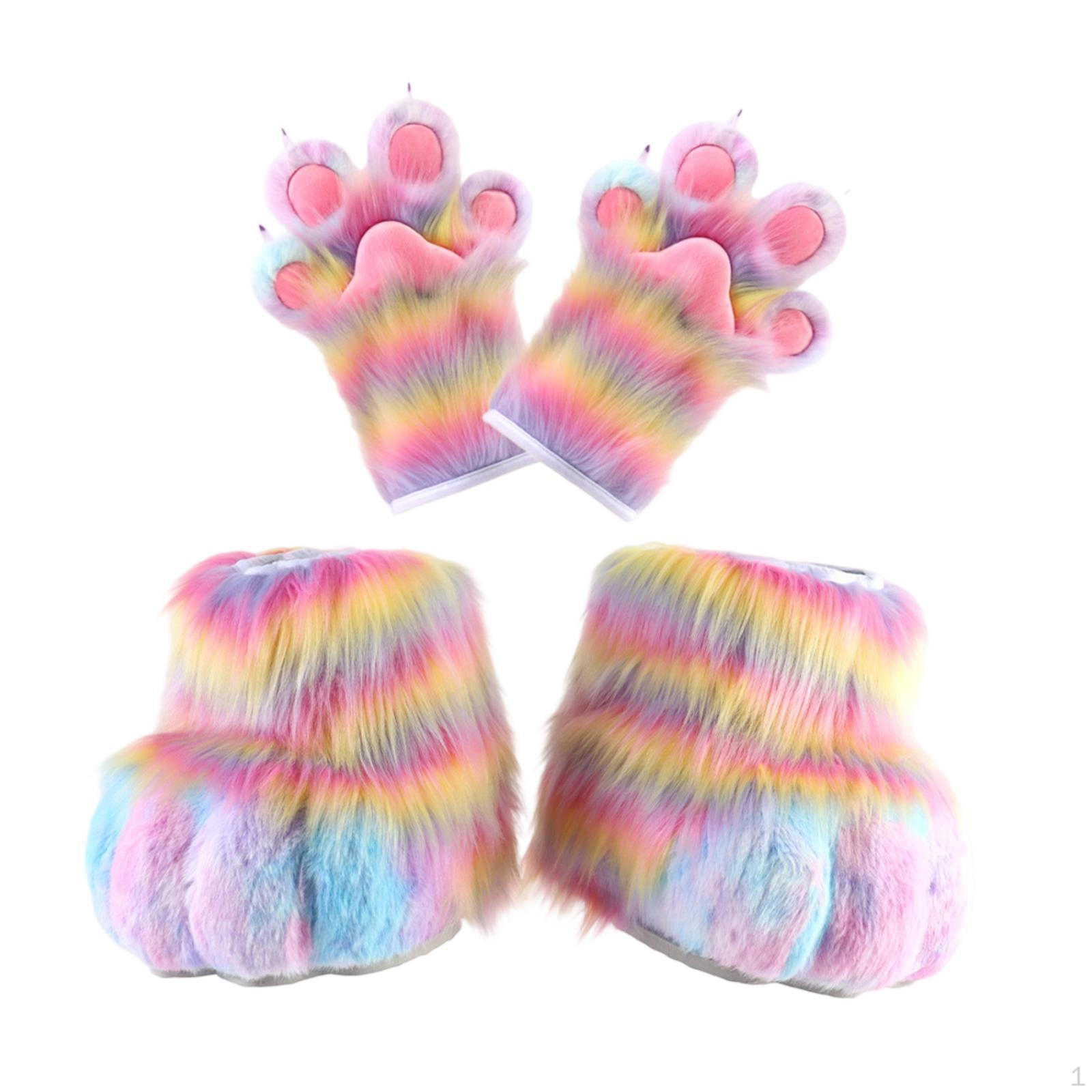 Cosplay Claw Gloves with Furry Boots Party Drawstring Carnival Costume
Cosplay Claw Gloves with Furry Boots Party Drawstring Carnival Costume