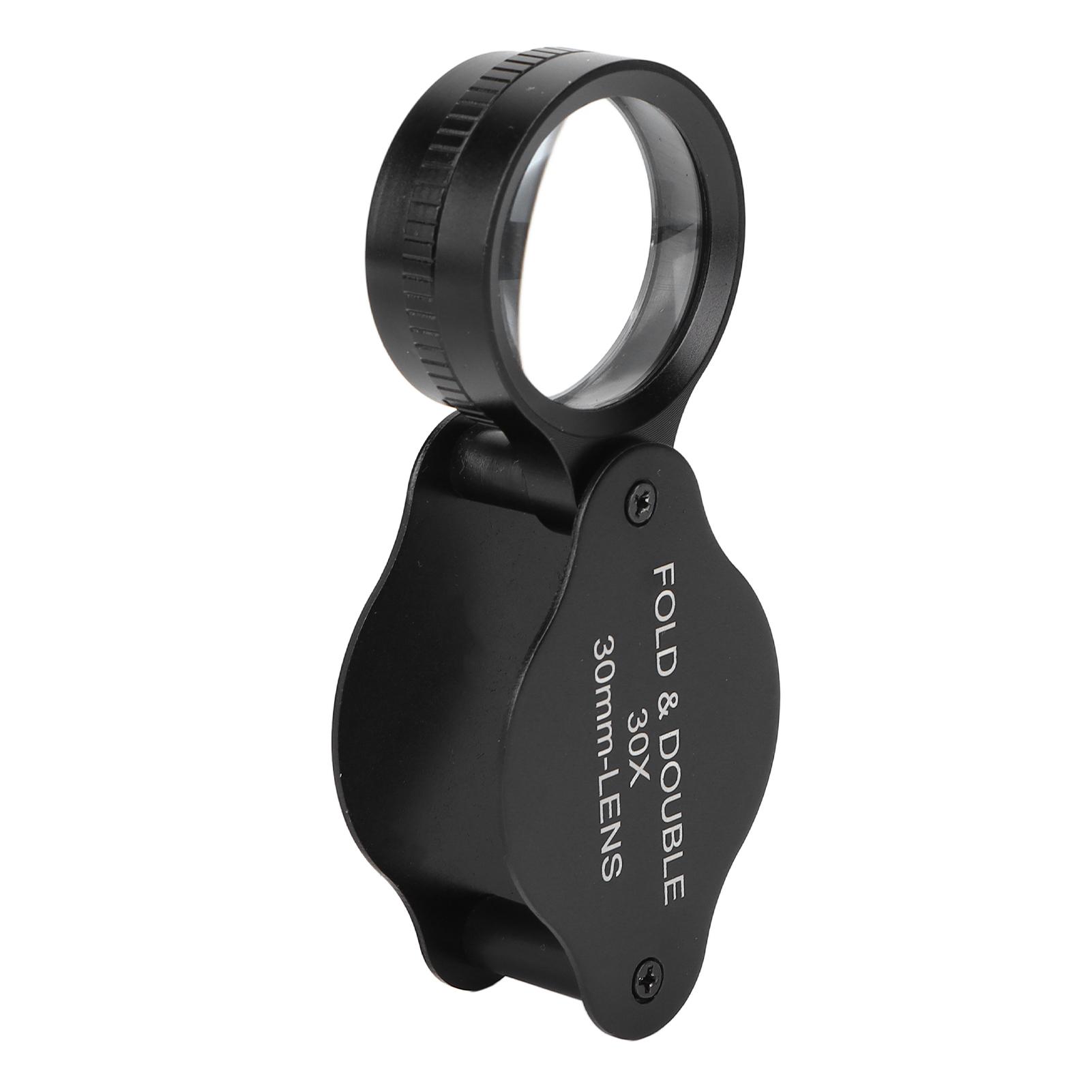 Magnifying Glass 30X Full Optical Glass Lens Jewelry Antique Porcelain Identification Portable Folding Magnifying Glass
Magnifying Glass 30X Full Optical Glass Lens Jewelry Antique Porcelain Identification Portable Folding Magnifying Glass