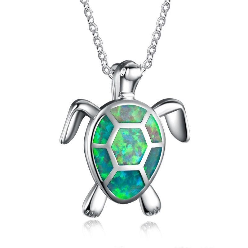 Opal Turtle Heart of the Ocean Pendant Necklace
Opal Turtle Heart of the Ocean Pendant Necklace