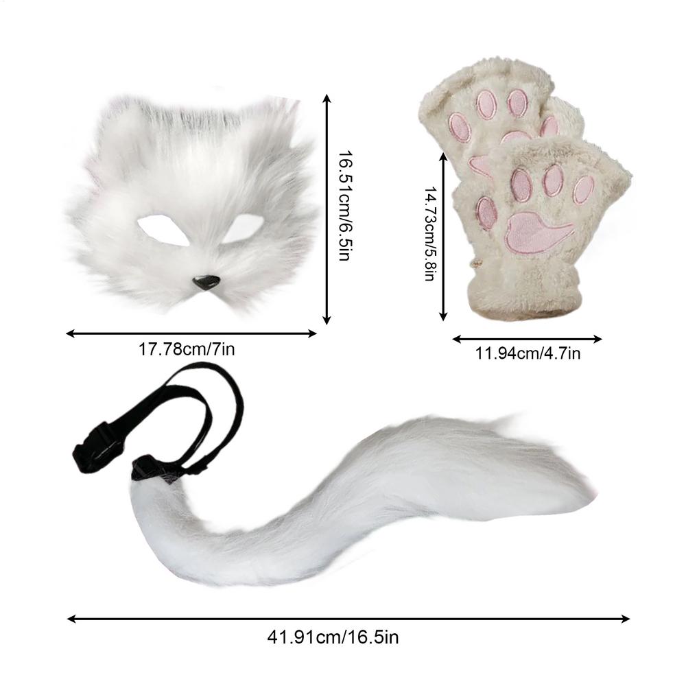 Halloween Face Cover Half Face Animal Furry Face Masque Halloween Accessories Gloves Tail Cosplay Costume for Kids Adults Dress белый
Halloween Face Cover Half Face Animal Furry Face Masque Halloween Accessories Gloves Tail Cosplay Costume for Kids Adults Dress белый