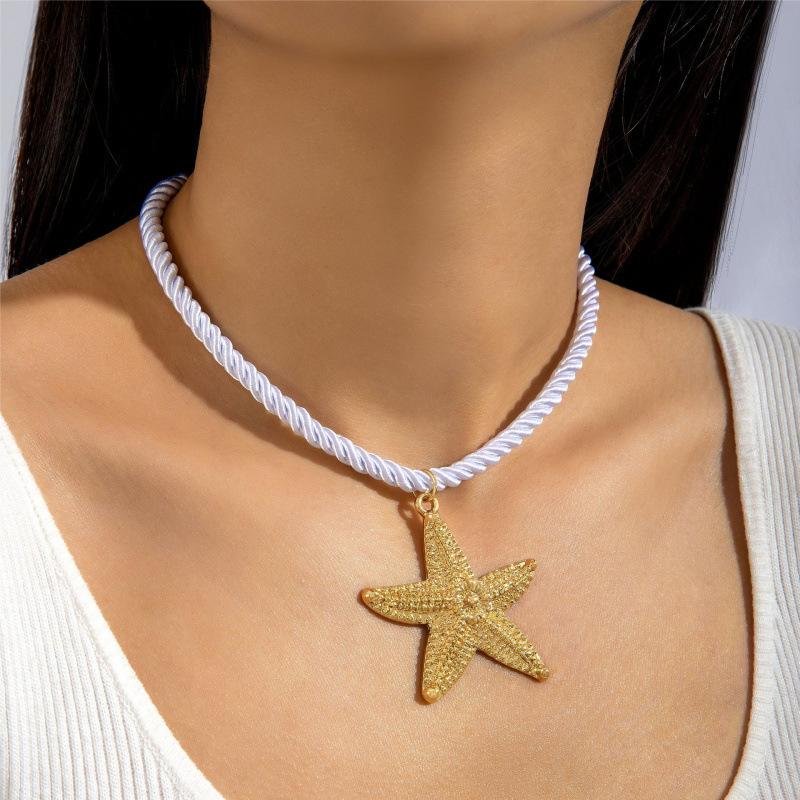 Metal ocean wind starfish pendant necklace, exaggerated star beach vacation necklace for women
Metal ocean wind starfish pendant necklace, exaggerated star beach vacation necklace for women
