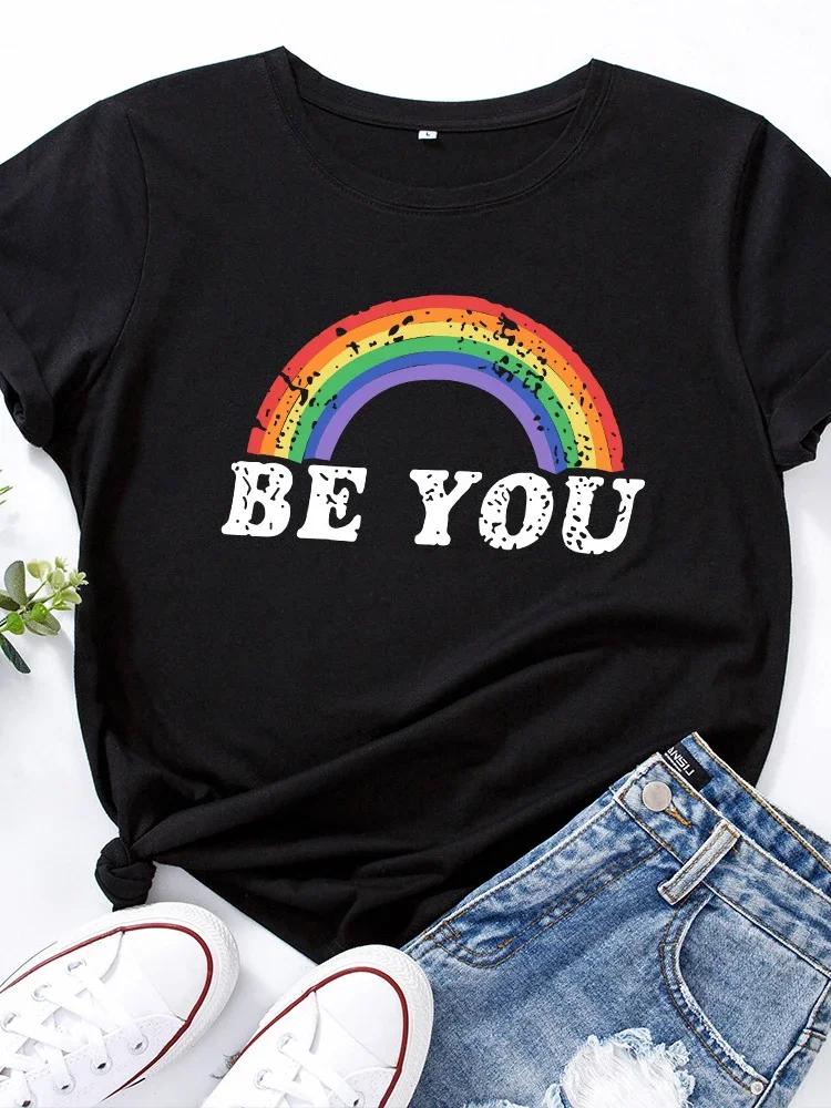 Be You Rainbow Print T Shirt Women Short Sleeve O Neck Loose Tshirt Summer Women Causal Tee Shirt Tops Camisetas Mujer XXXL темно-синього кольору
Be You Rainbow Print T Shirt Women Short Sleeve O Neck Loose Tshirt Summer Women Causal Tee Shirt Tops Camisetas Mujer XXXL темно-синього кольору