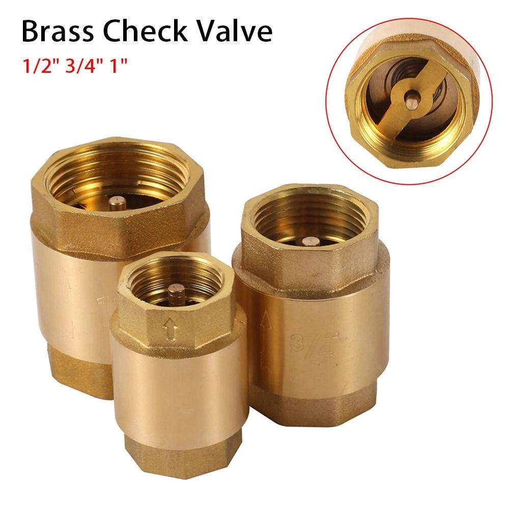 1Pcs In-Line Spring One-Way Valve Female Thread Anti Backflow Valve Durable NPT Brass Check Valve DN15 G1/2
1Pcs In-Line Spring One-Way Valve Female Thread Anti Backflow Valve Durable NPT Brass Check Valve DN15 G1/2