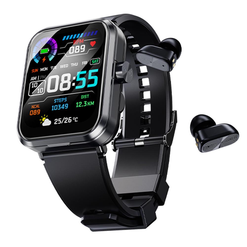 S6 2-in-1 Bluetooth-compatible TWS Earphone Health Monitoring Bluetooth-compatible Calling 1.85-inch Smart Watch Black
S6 2-in-1 Bluetooth-compatible TWS Earphone Health Monitoring Bluetooth-compatible Calling 1.85-inch Smart Watch Black