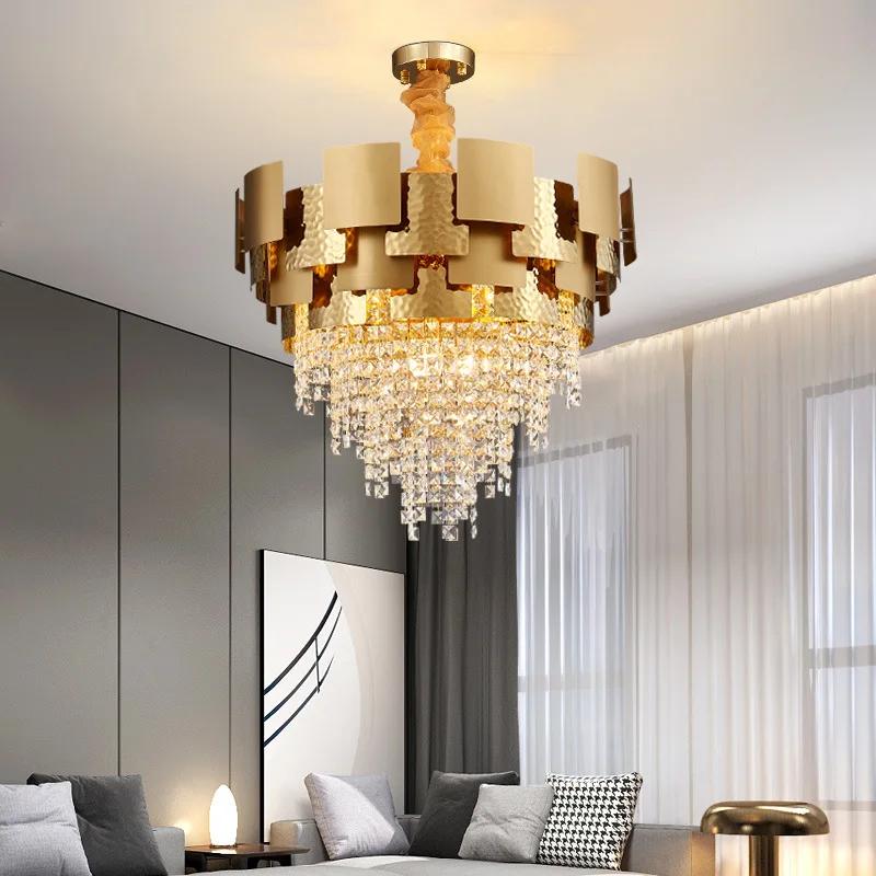 led e14 Postmodern Golden Crystal Stainless Steel Pendant Lights.Pendant light Suspension Luminaire Lampen Lustre For Foyer
led e14 Postmodern Golden Crystal Stainless Steel Pendant Lights.Pendant light Suspension Luminaire Lampen Lustre For Foyer