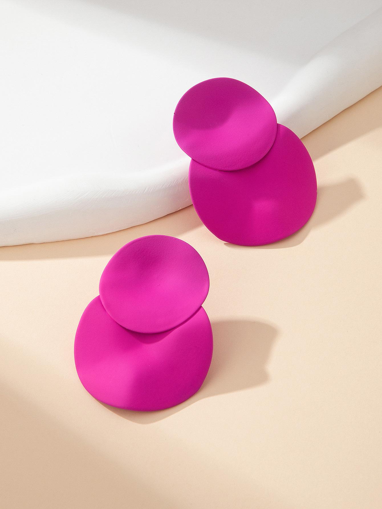Colorful Geometric Pleated Round Stud Earrings for Women - Trendy and Unique рожевий
Colorful Geometric Pleated Round Stud Earrings for Women - Trendy and Unique рожевий