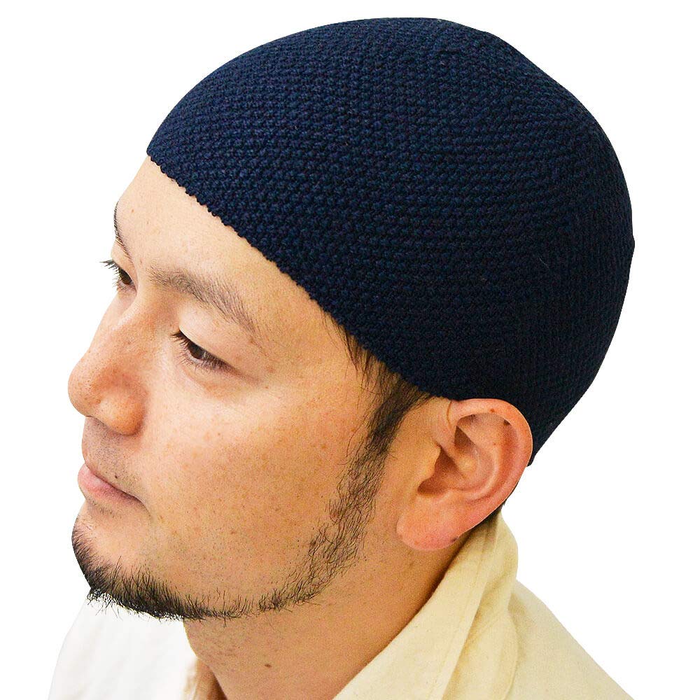 Nakota Hemp Islamic Short Large Сделано по размеру Темно-синяя Шапка, Шапочка, Мужская, Размер, Непрозрачная, Япония, Весна/Лето, Защита от запаха, Антибактериальная, M, (15)