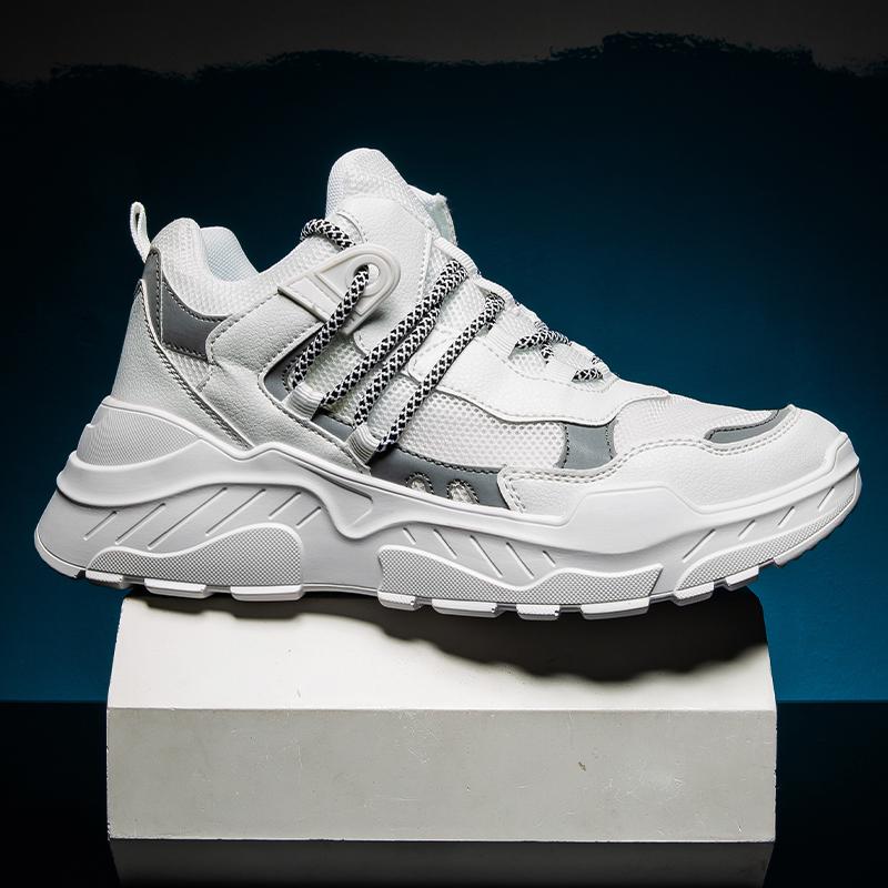Fashion Reflective Sneakers Men Outdoor Platform Sports Shoes Thick Sole Leisure Dads Shoes Mesh Breathable Walking Shoes Male
Fashion Reflective Sneakers Men Outdoor Platform Sports Shoes Thick Sole Leisure Dads Shoes Mesh Breathable Walking Shoes Male
