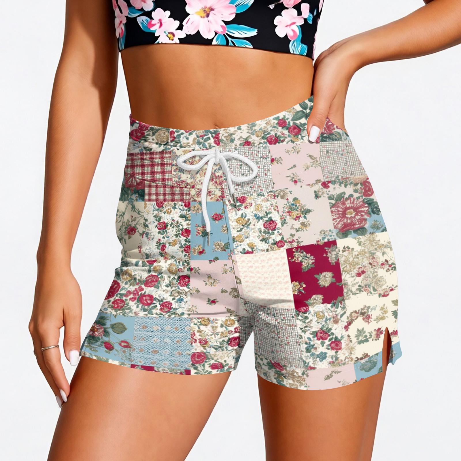 High Waist Tummy Control Printed Swim Shorts for Women with Adjustable Drawstring Bandana Patchwork Design Vacation Style XXL
High Waist Tummy Control Printed Swim Shorts for Women with Adjustable Drawstring Bandana Patchwork Design Vacation Style XXL