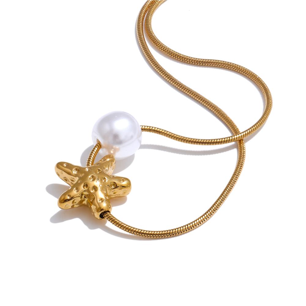 Yhpup Exquisite Star Shell Pearl Removable Drop Necklace for Women Stainless Steel Fashion Collar Jewelry Bijoux Gift
Yhpup Exquisite Star Shell Pearl Removable Drop Necklace for Women Stainless Steel Fashion Collar Jewelry Bijoux Gift