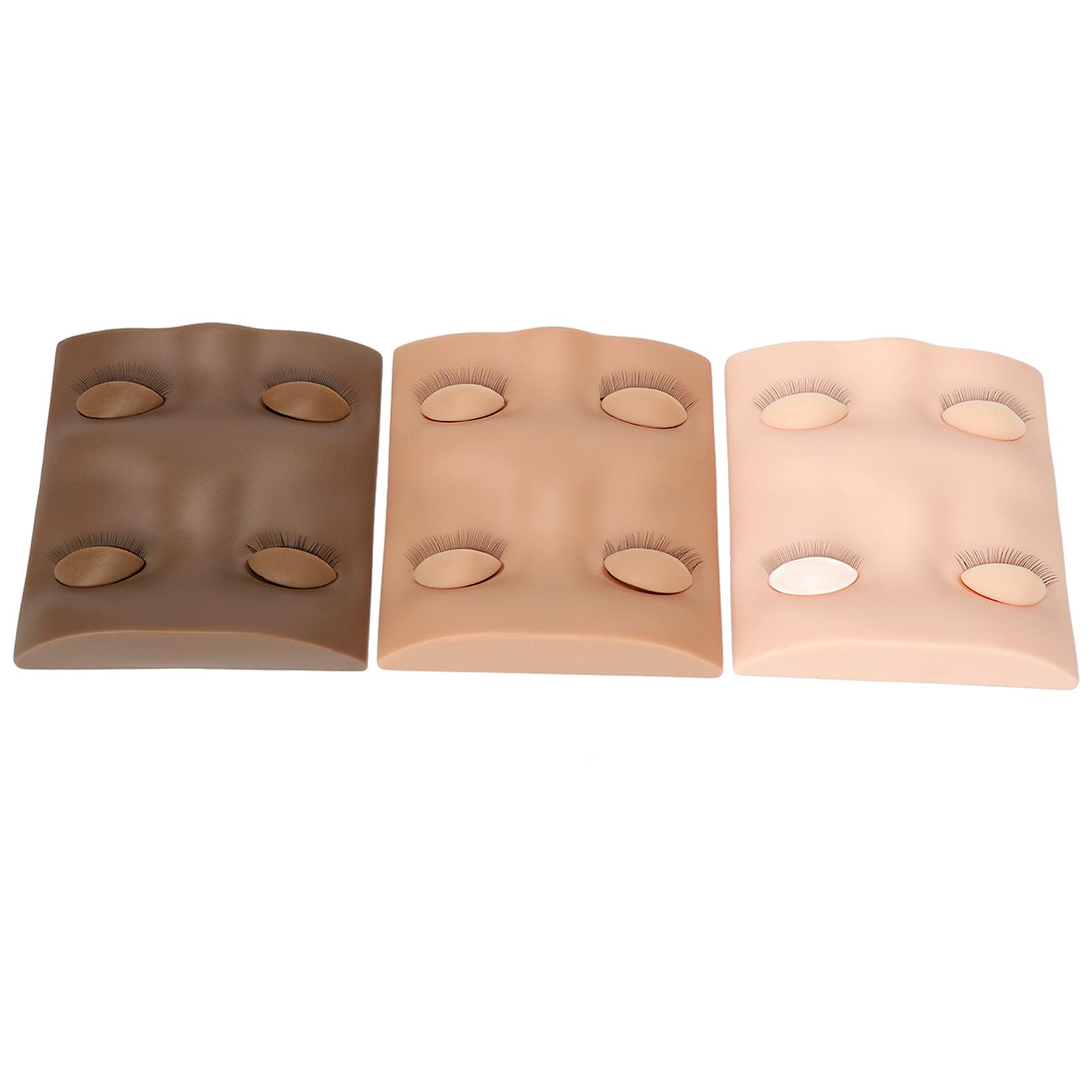 3 шт. Голова манекена для макияжа глаз и наращивания ресниц, тренировочное лицо с 2 парами съемных век